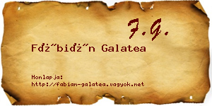 Fábián Galatea névjegykártya