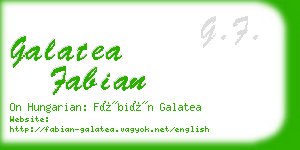 galatea fabian business card